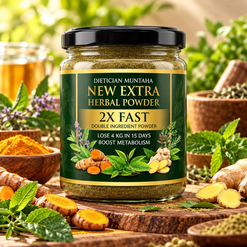 Dietician Muntaha New Extra Herbal Powder – 2X Fast Metabolism Boost (Small)