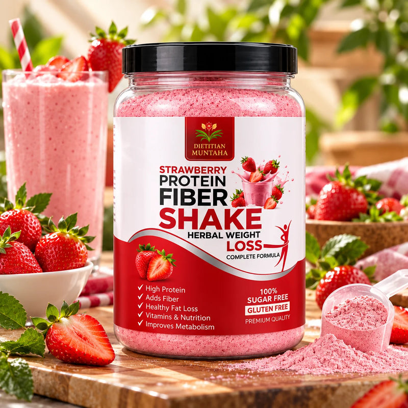Dietitian Muntaha Strawberry Protein Fiber Shake
