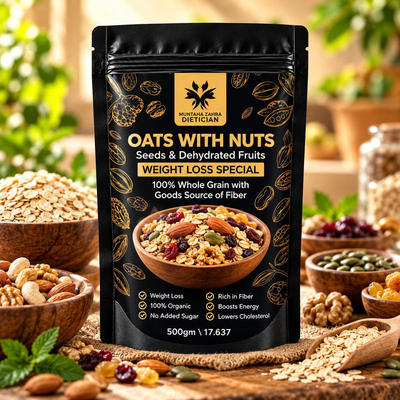 Dietitian Muntaha Oats with Nuts, Seeds & Dehydrated Fruits 500g