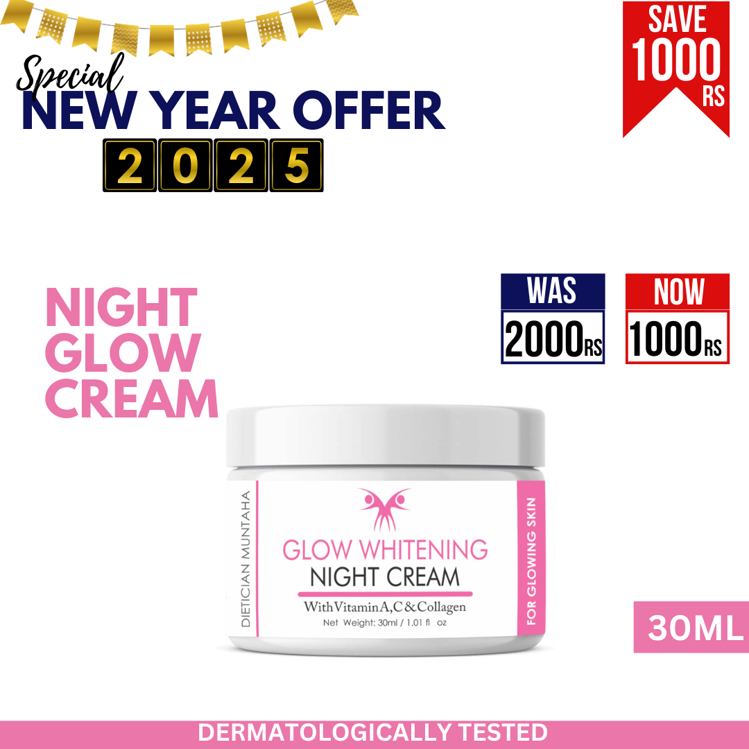 Glow Whitening Night Cream with Vitamin A, C & Collagen (30ml)
