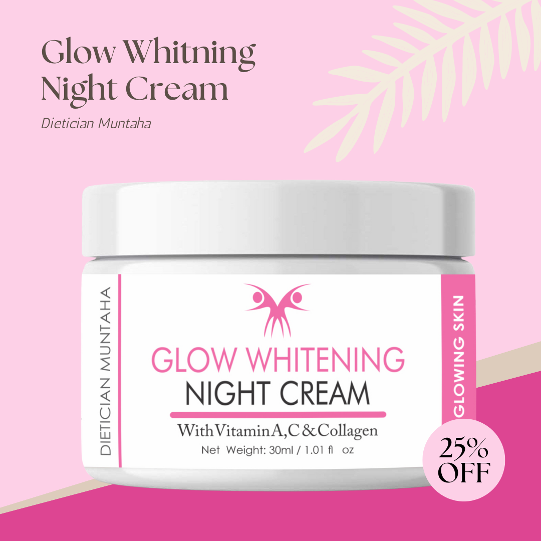 Glow Whitening Night Cream with Vitamin A, C & Collagen (30ml)