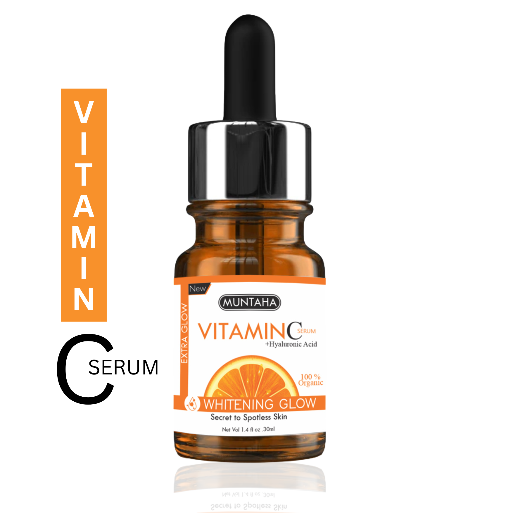 Muntaha Whitening Glow Vitamin C Serum with Hyaluronic Acid (30ml)